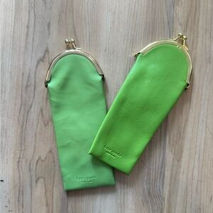Kate spade green reader eye glass case